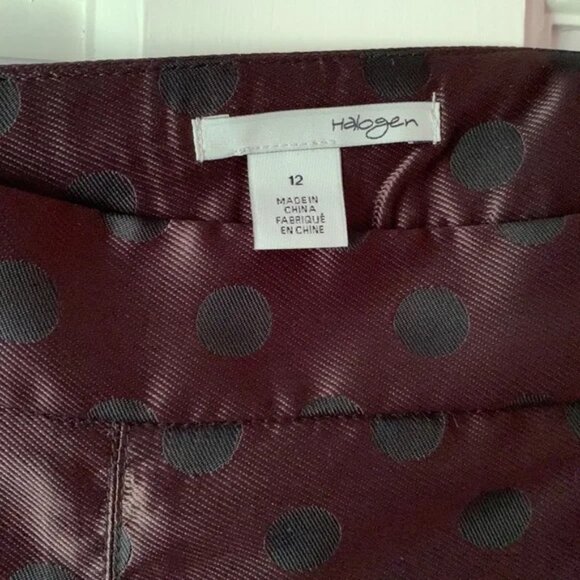 Halogen Polka-Dot Box-Pleated Skirt, Size 12 - Picture 6 of 8